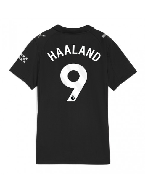 Ženski Nogometna dresi replika Manchester City Erling Haaland #9 Gostujoči 2025-26 Kratek rokav Ženski Nogometna dresi replika Manchester City Erling Haaland #9 Gostujoči 2025-26 Kratek rokav